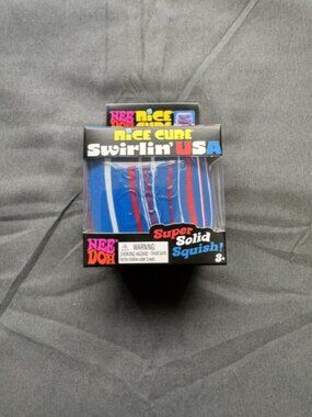 Needoh Nice Cube Swirlin USA  Lines Up and Down Pattern - Rare